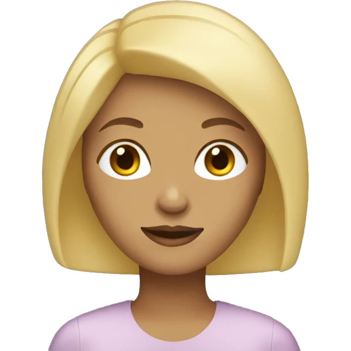 Woman with blonde bob  emoji