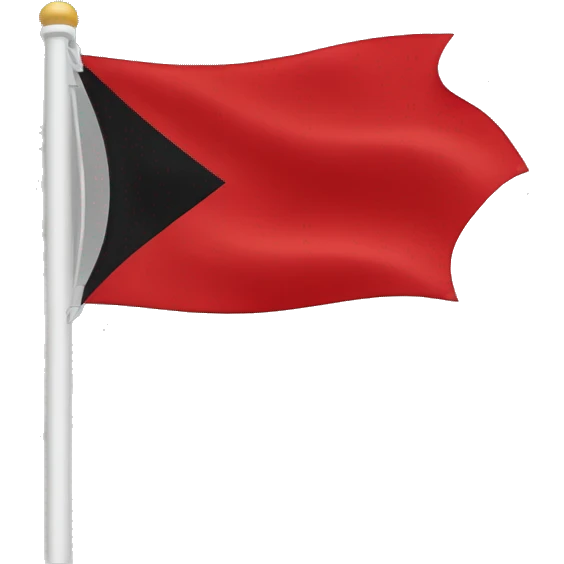 Schwarz weiß rote Fahne im wind emoji