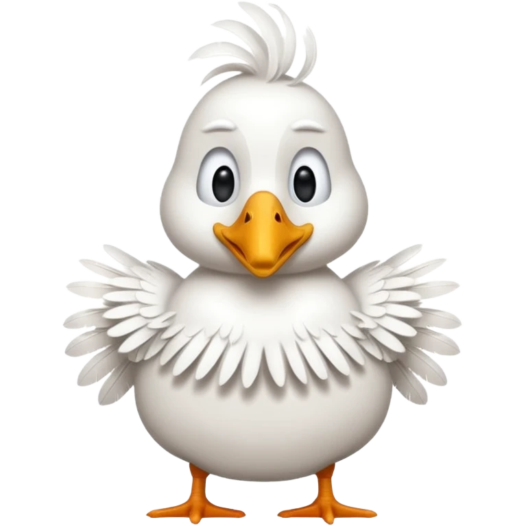 Silly goose with clothes on emoji