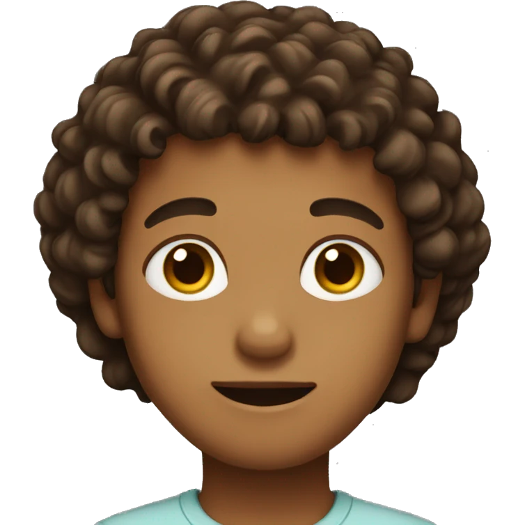 boy with brown curls and brown eyes and an light beard  emoji