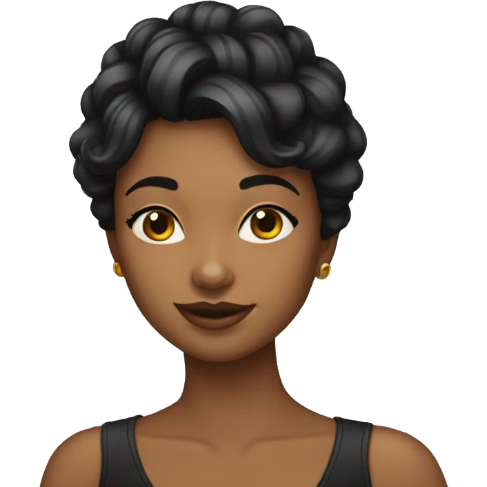 una chica con gato negro emoji
