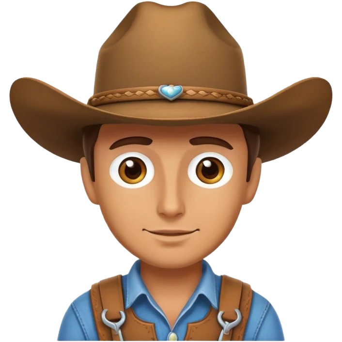 In love cowboy emoji