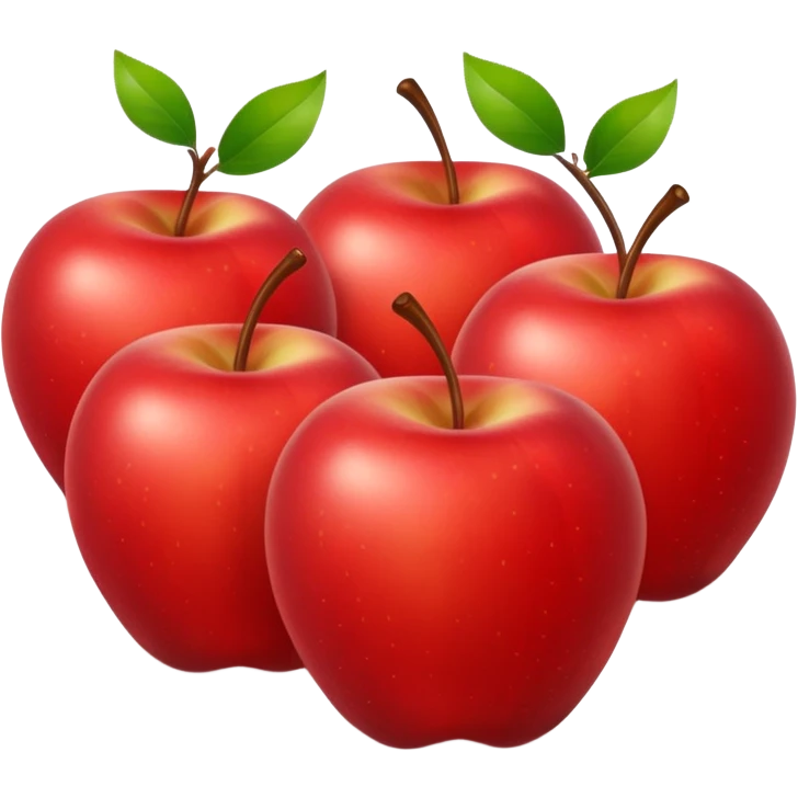 a few red apples emoji