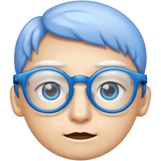 eye looking emoji with blue glasses emoji
