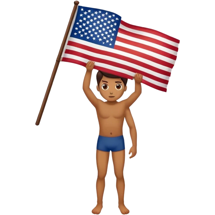 Upside down American flag indicating disress emoji