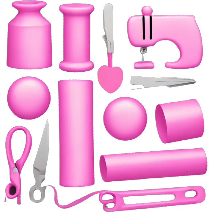 Craft supplies pink emoji