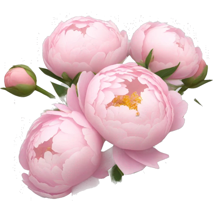 light pink bouqet of peonies emoji