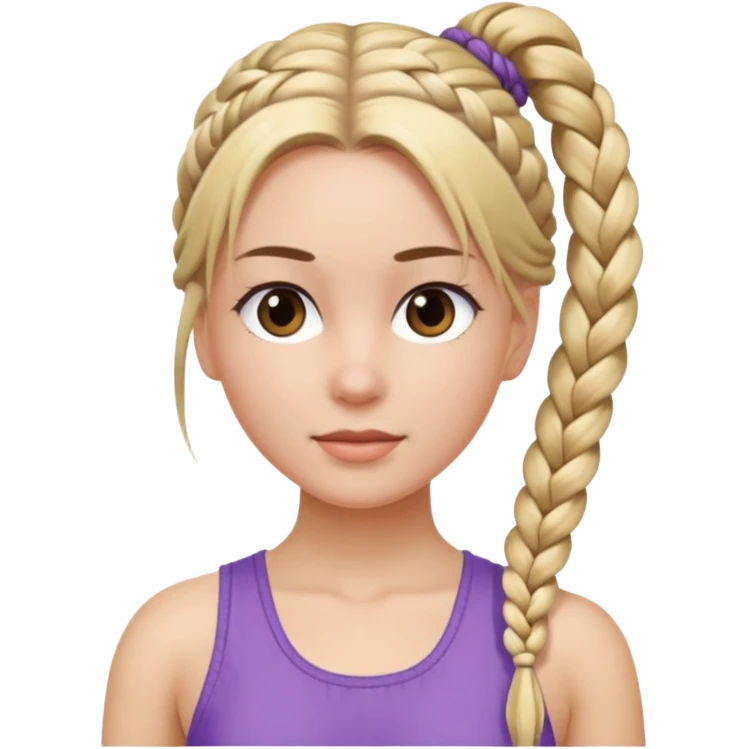 just hair braided hair tail one piece emoji