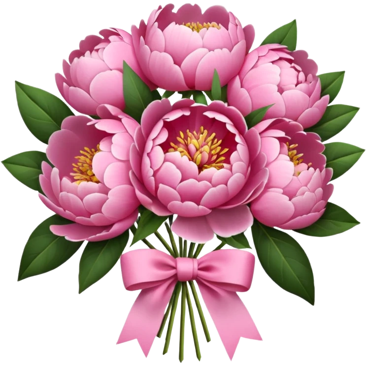 Create a peony bouqet emoji