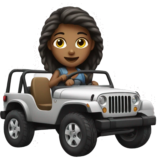 girl driving jeep emoji