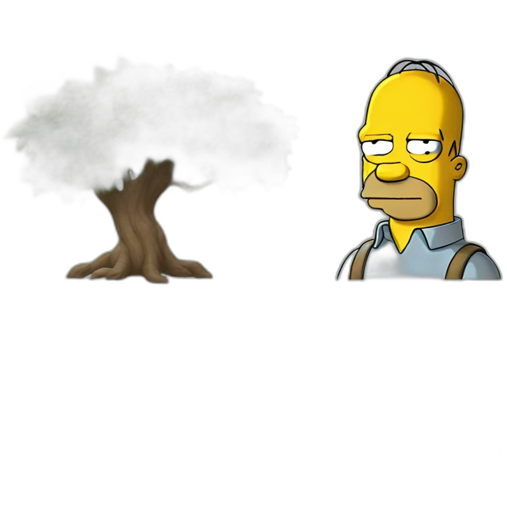 Homer simpson en arbre emoji