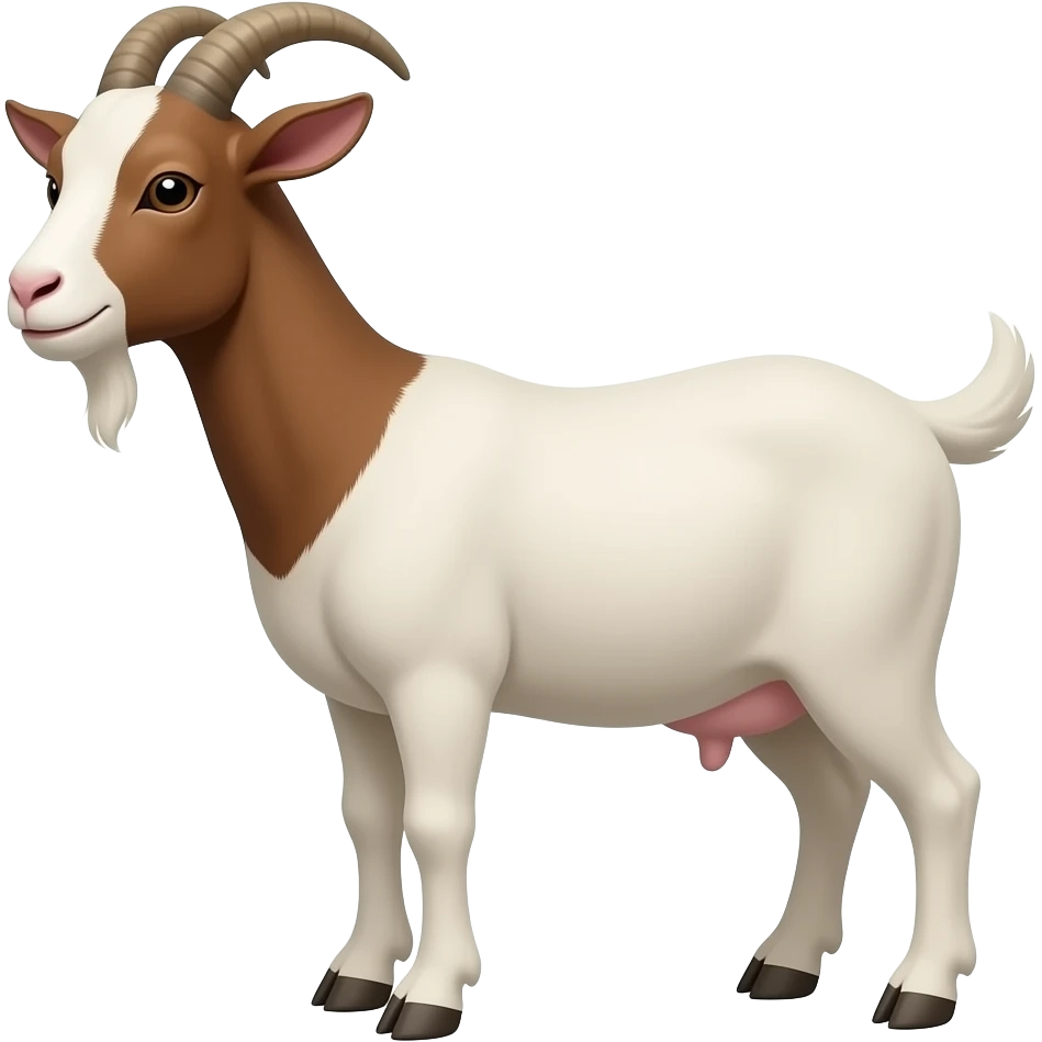 Hazme una cabra Con el cuello y las patas marrones emoji