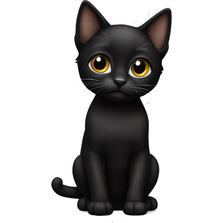 black kitten  emoji
