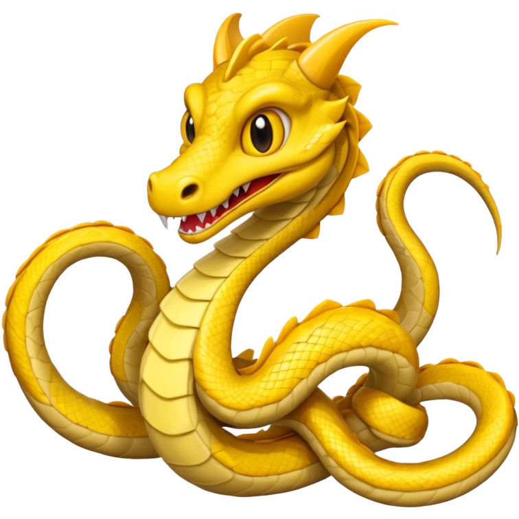 Huge yellow serpent with two wings emoji