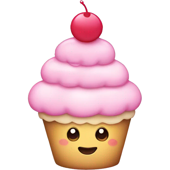Kawaii cupcake emoji