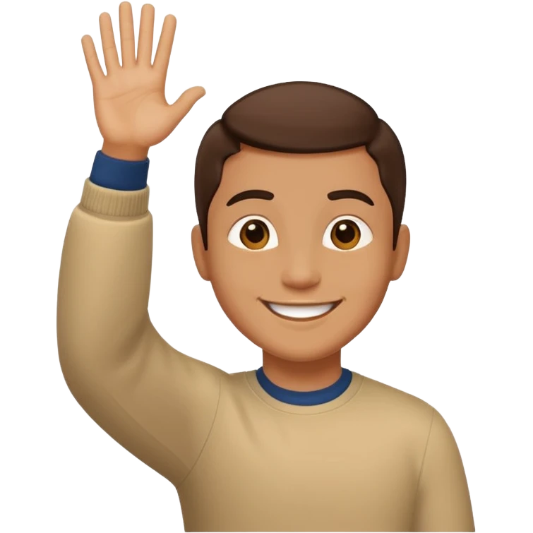 Face with person giving themselves a high five emoji