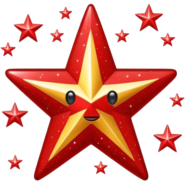 red star glitter space emoji