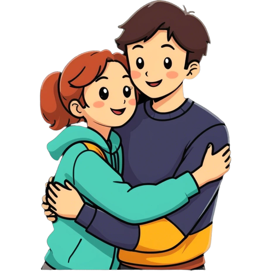 two young lovers reunited  emoji