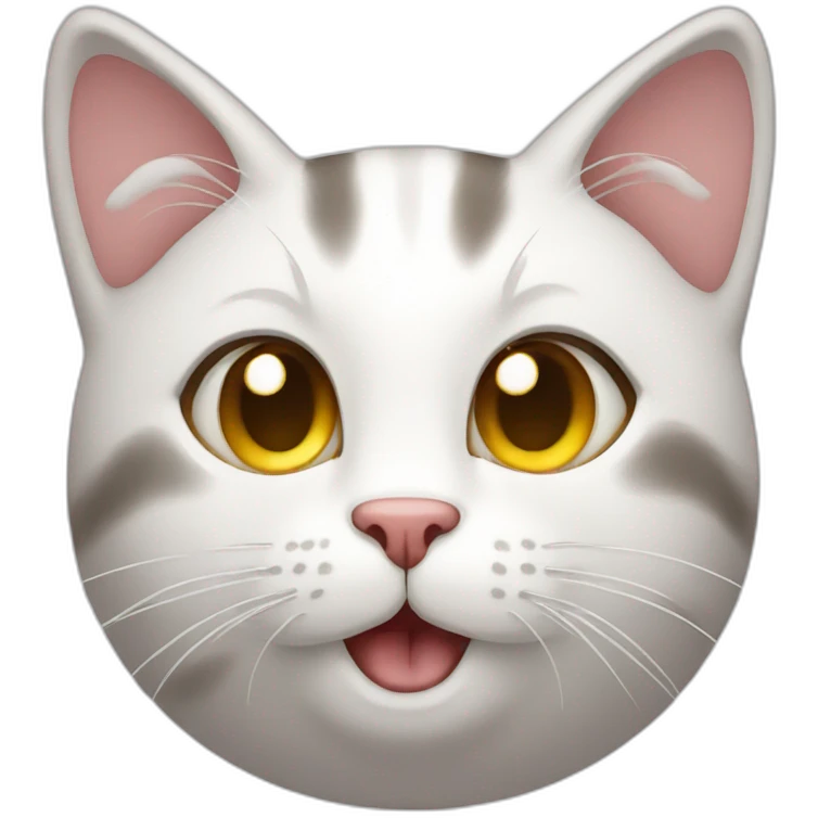 Cat relieved breath emoji