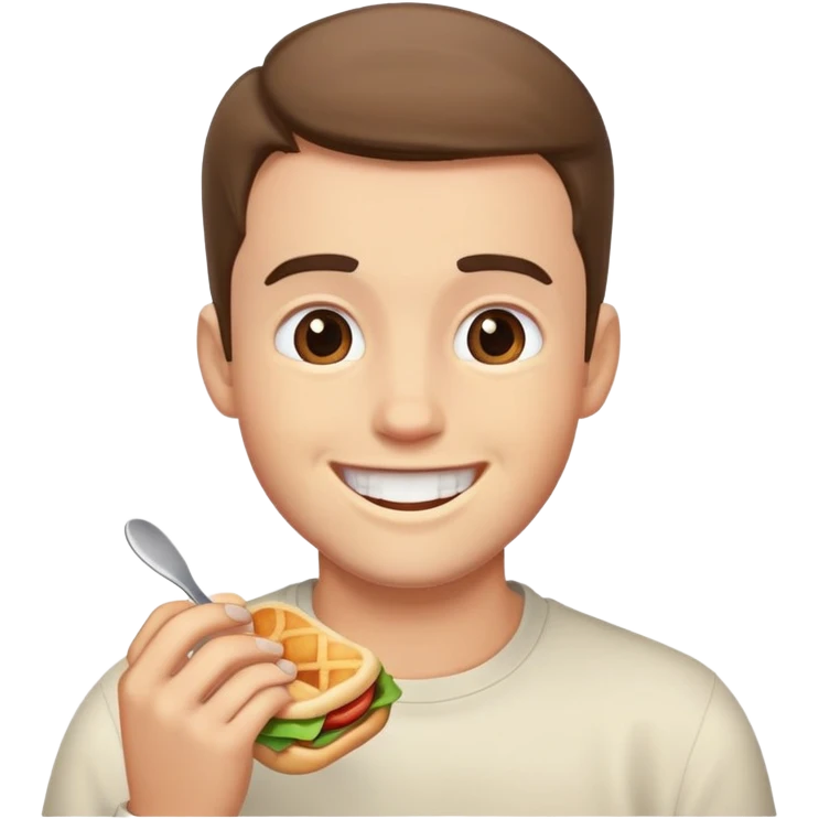 Liam eating emoji