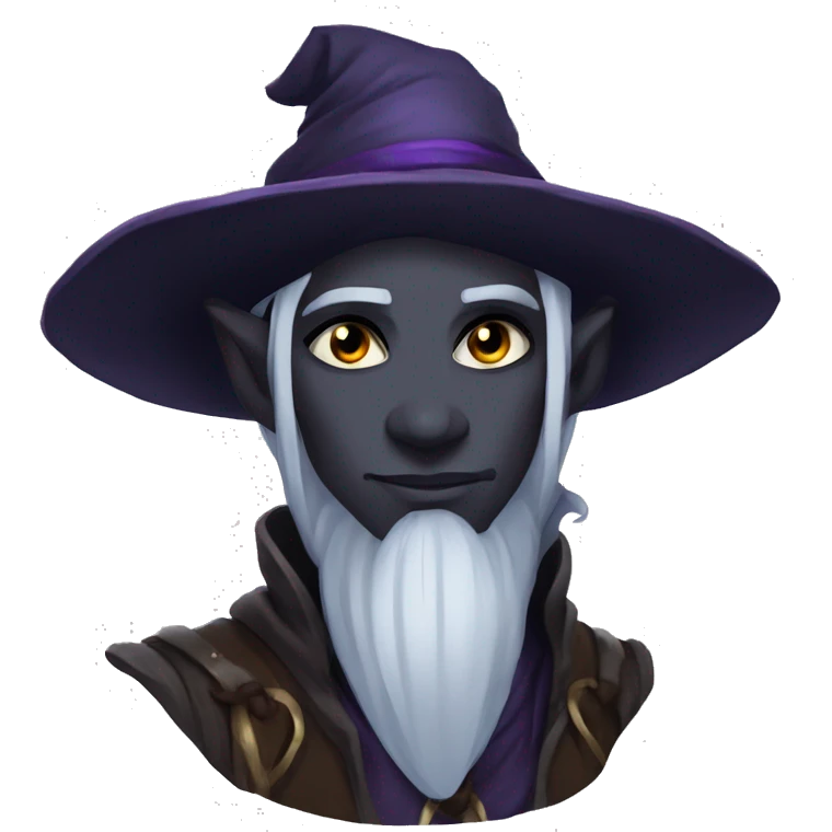 Drow wizard male dnd seductive look emoji