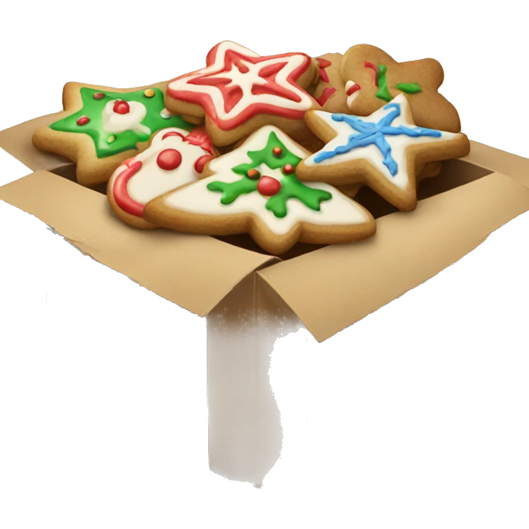 Box of Christmas cookies emoji
