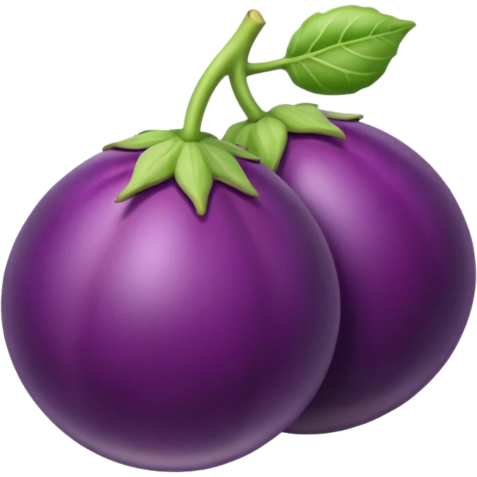 Eggplants in cherry form emoji