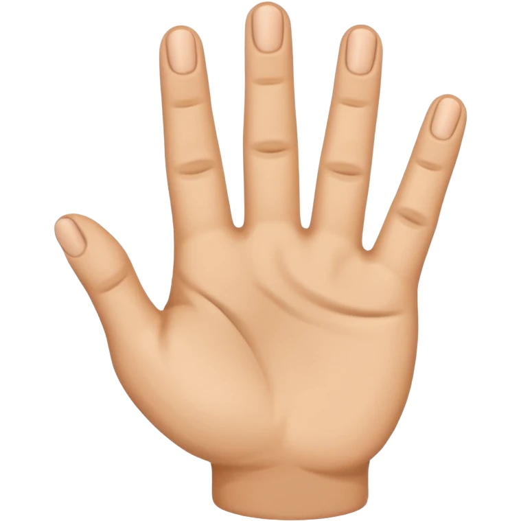 make me an emoji where all the fingers are up but thr ring finger is half down emoji