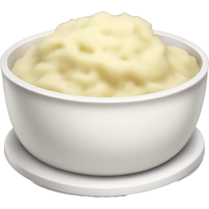 Steamy mashed potatoes in white dish  emoji