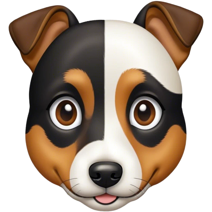 Jack Russel black and tam dog emoji