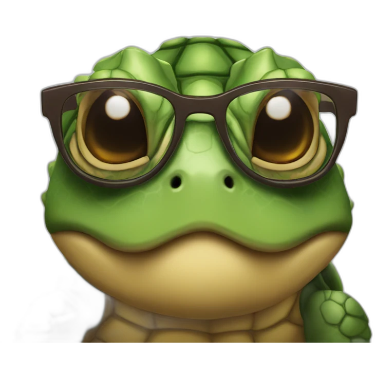 tartoise with glasses emoji