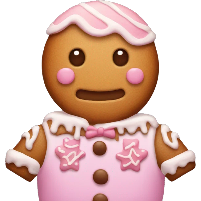 Pastel gingerbread man emoji