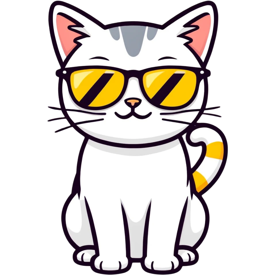 Cat with sunglasses emoji