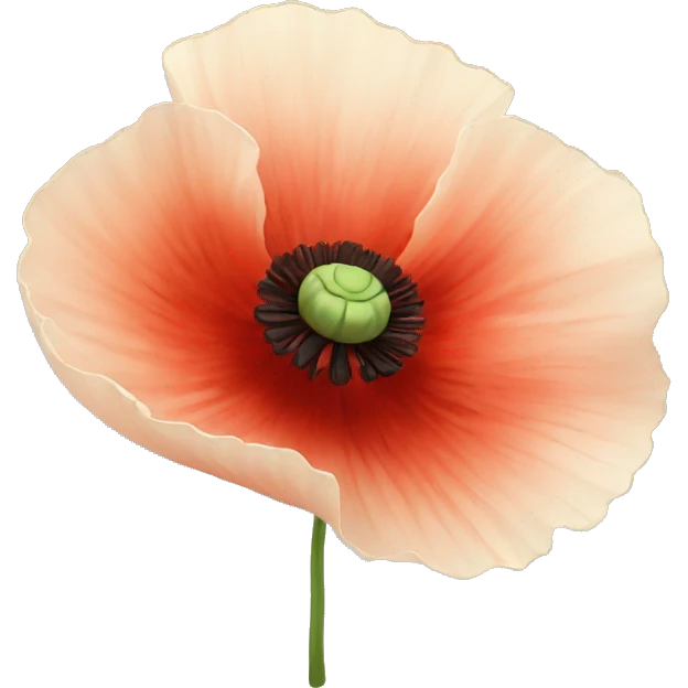 Poppy flower emoji