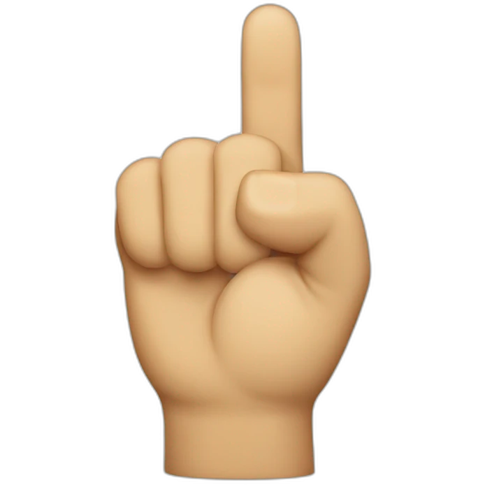 point finger emoji