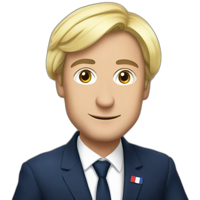 Macron sur Marine le pen emoji