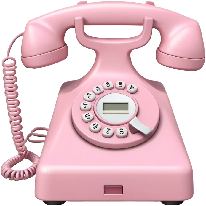 pastel pink desk phone emoji