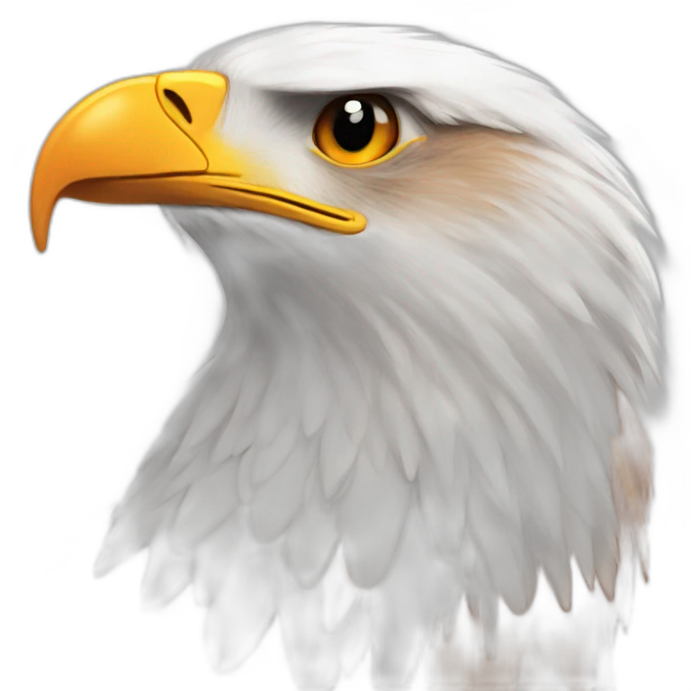 Eagle With only orange and white plumage emoji