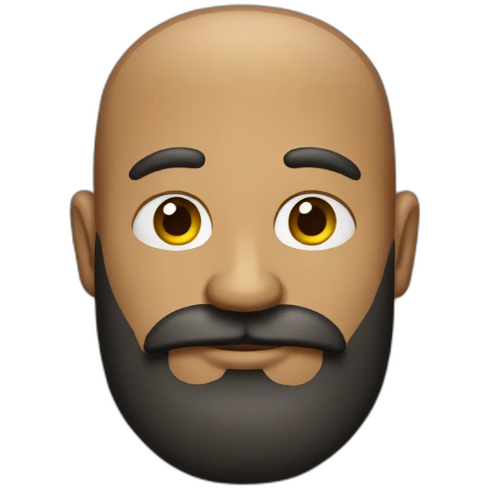 Man with dark beard and chicken emoji