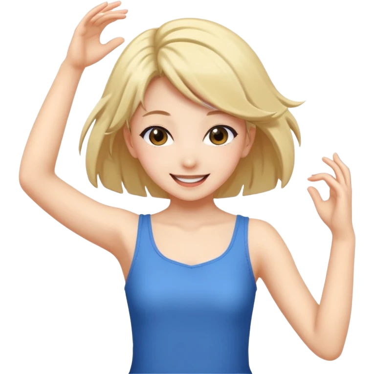 Naked anime girl dancing  emoji