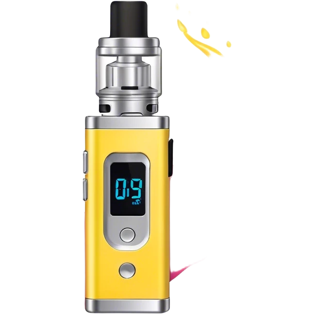 Pink yellow and silver lost Mary vape emoji