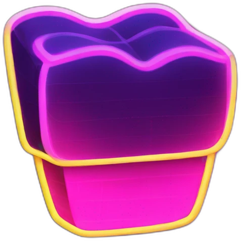 Juicy booty neon sign style  emoji
