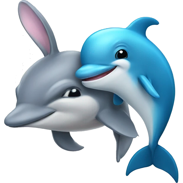 bunny and dolphin emoji