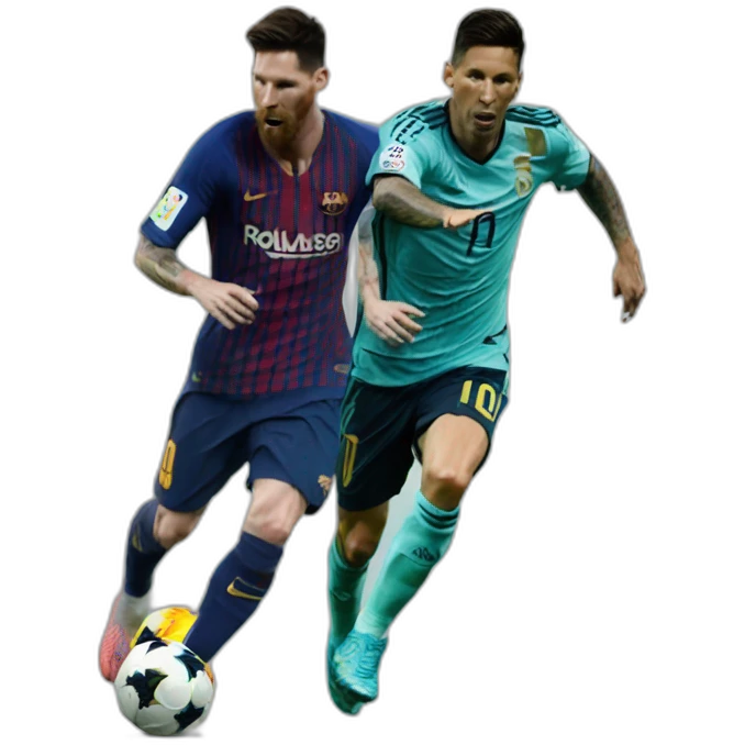 Messi qui traine ronaldo emoji