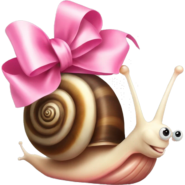 snail with pink bow  emoji