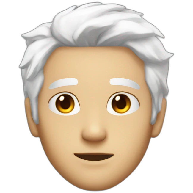 lunarian onepiece, white hair, brown skin, black wings, flame on the back, star pupils emoji