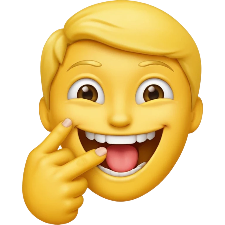 Emoji biting a finger emoji