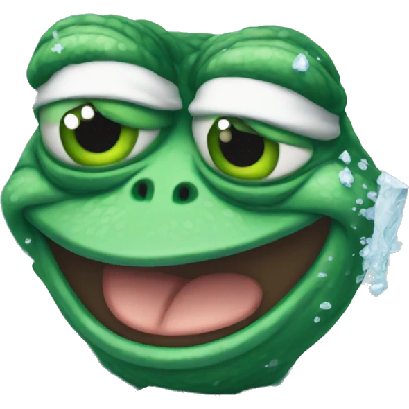 pepe the frog frozen cold emoji