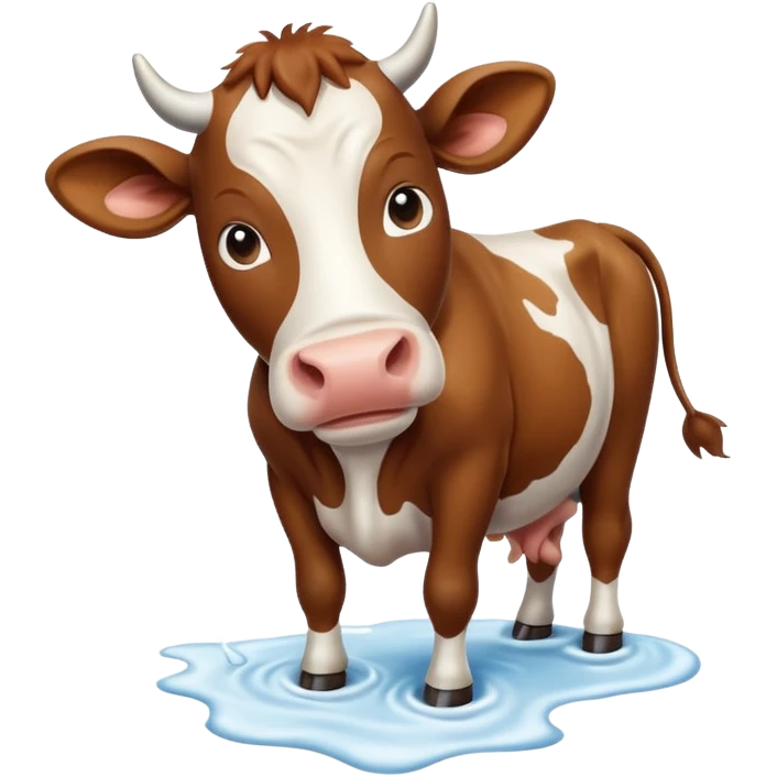 cow making milk emoji