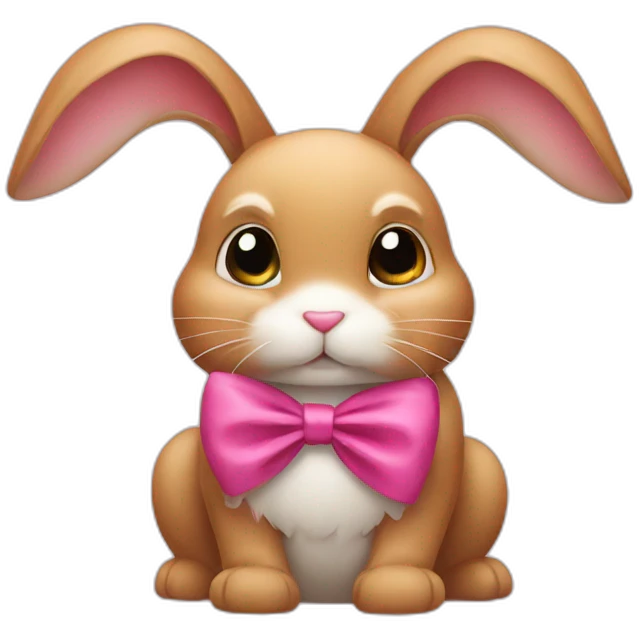 bunny with bow emoji